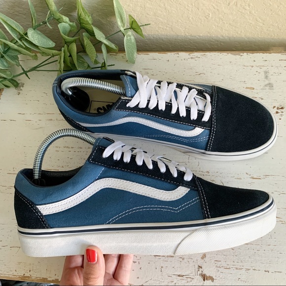 Vans Other - Vans Old Skool Blue Low Top Sneakers Men's Size 8, Women's 9.5